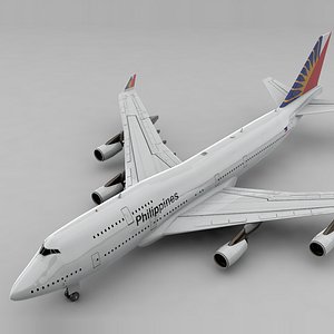 boeing 747 philippines airlines 3D model
