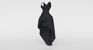 3D black dress model