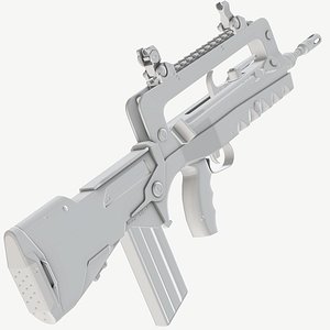 3D famas f1 normal ao model