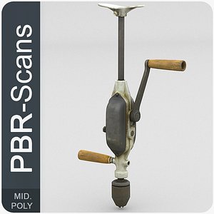 3D drill pbr scan model