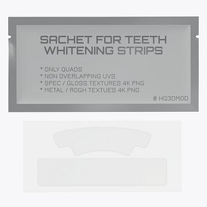 Teeth whitening stripes with foil sachet