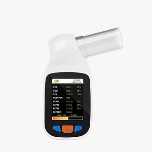 High-Quality Realistic Design Electronic Medical Pulmonary Spirometer 3D Model