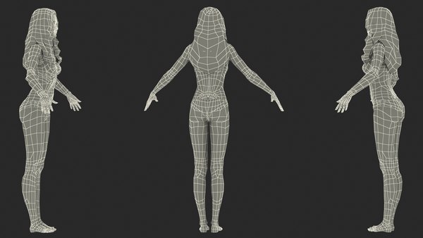 3D Chinese Woman Lingerie T-pose - TurboSquid 1845132