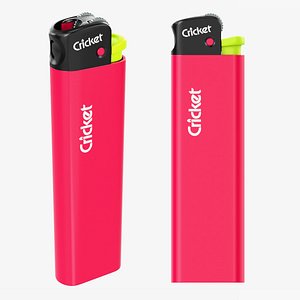3D Cricket Flint pocket lighter 02 Fluo