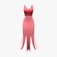 1930 Cowl Open Bare Back Bias Cut Dress