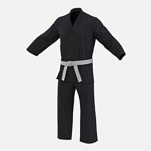 3d karate black suit