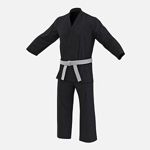 Karate Black Suit 3D Model