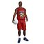 Jugador de baloncesto 1 LOD3 aparejado