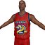 Jugador de baloncesto 1 LOD3 aparejado