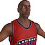 Jugador de baloncesto 1 LOD3 aparejado