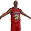 Jugador de baloncesto 1 LOD3 aparejado