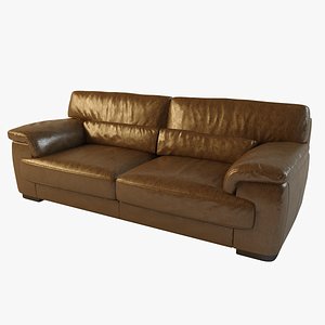 brown leather sofa montana 3d max