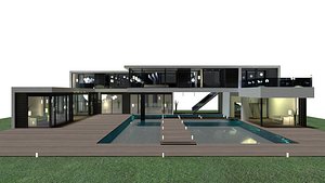 villa modern 3D model