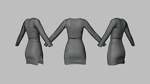 Dress 54 Crimson Velvet 3D