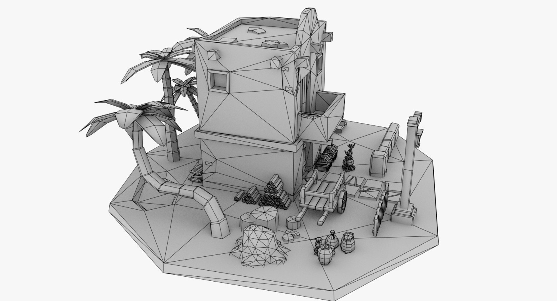 Desert Building Model - TurboSquid 1164536