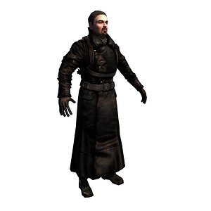 rigged nazi germany officer 3d model