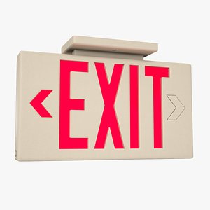exit sign 3D