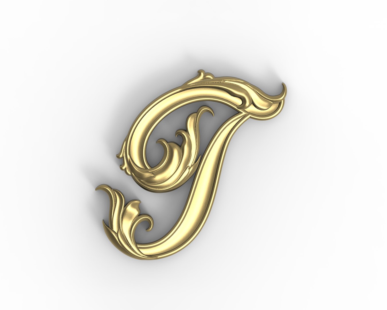 Letter T Floral 3D 3D Model - TurboSquid 2169507