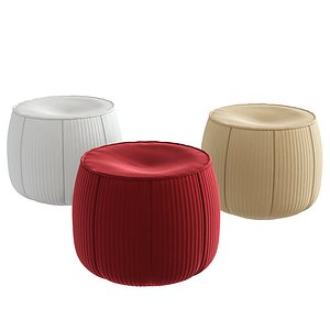 3D Paola Lenti Round Pouf Play B28A ottoman