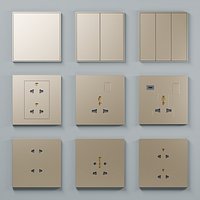 Modern Wall Switch and Power Socket Set