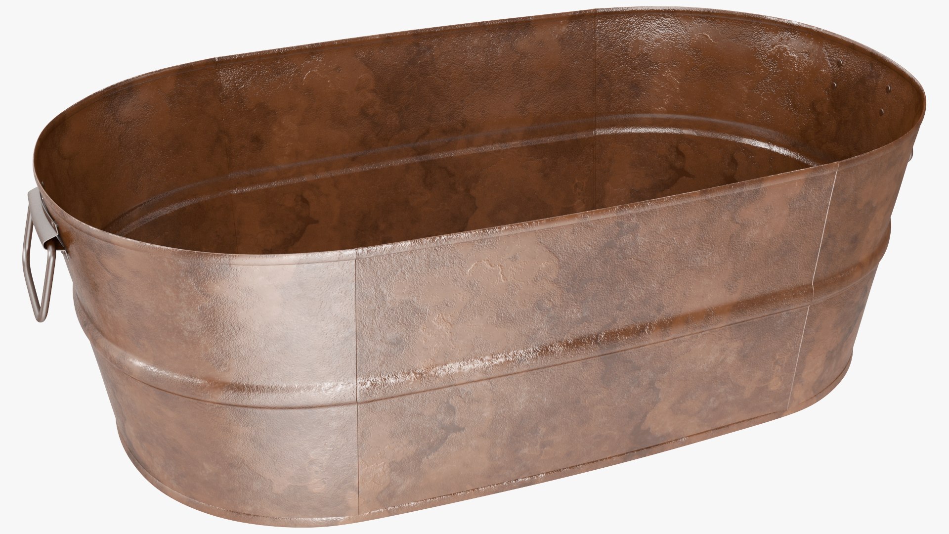 Rusty Oval Tub 3D model preview