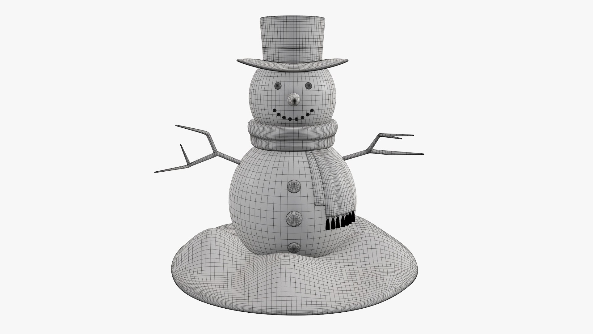Snowman Snow Man Model - TurboSquid 1645161