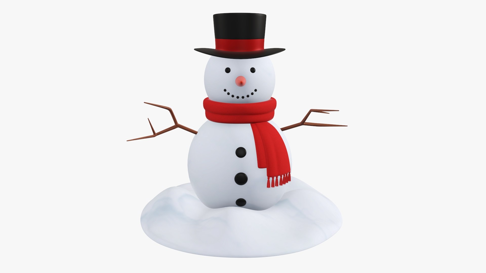 Snowman Snow Man Model - TurboSquid 1645161