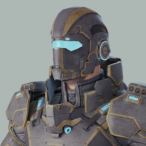 3D sci-fi hero