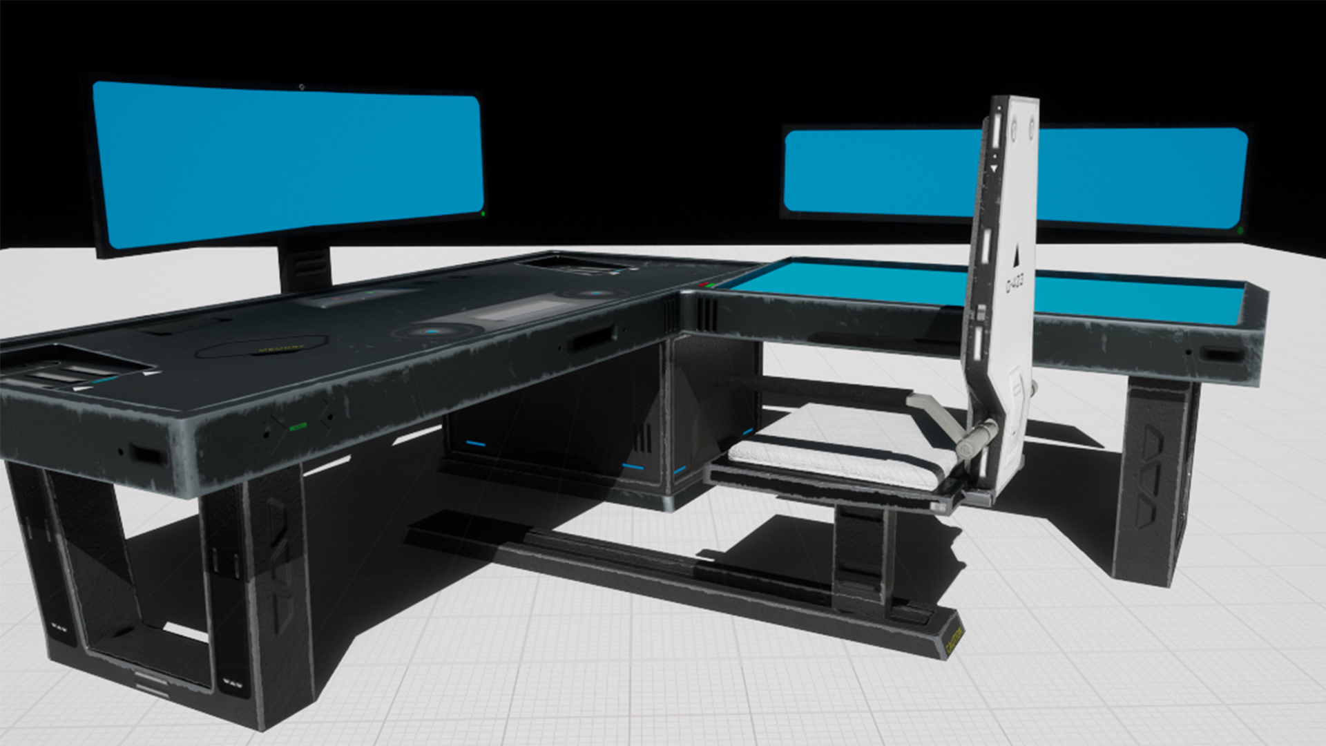 3D Sci Fi WorkStation - TurboSquid 2028693