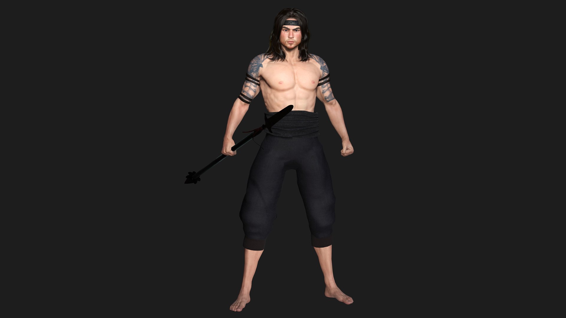 AAA 3D REALISTIC ASIAN CHINESE MALE CHARACTER - FIGHTER 3D Model ...