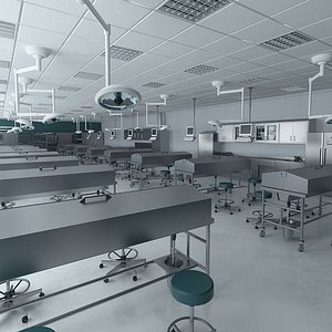 Anatomy Laboratory with Dissection Tables