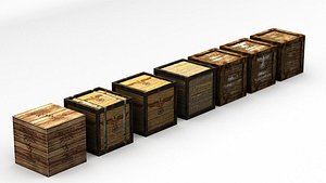 7x german crates 3d obj