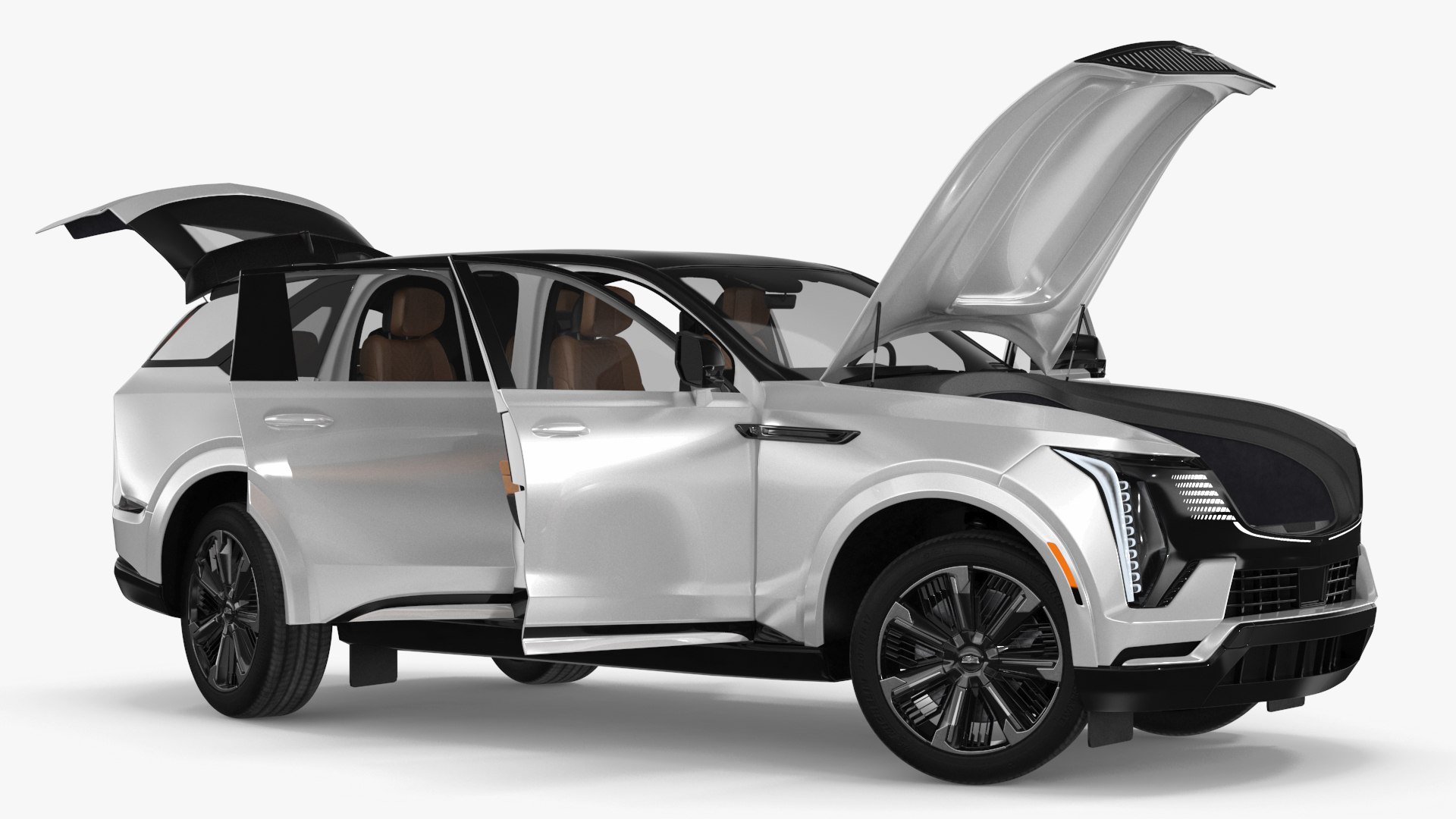 Cadillac Escalade IQ 2025 Summit White Rigged for Maya 3D model preview