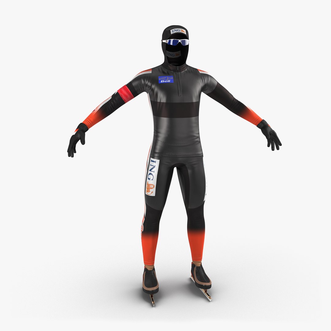 Speed Skater Suit 2 3D Model 3D model preview