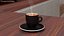 3D Espresso Cup with Saucer and Latte Art