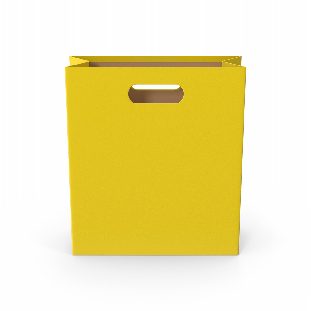 Yellow Paper Bag model TurboSquid 2042191
