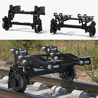 Hi-Rail Gear Rail Wheel Attachment System Set