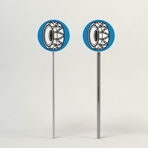 snow chains required 3d model