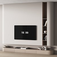 562 tv wall kit 14 minimal curved living room zone with decor CORONA 2021