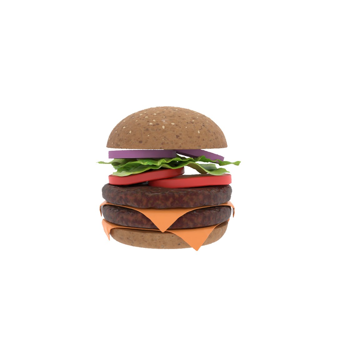 Double Cheeseburger 3D Model - TurboSquid 1776501