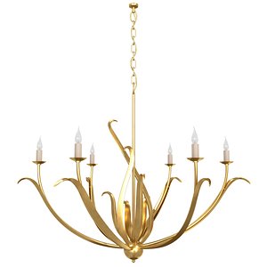 3D Currey and company menefee chandelier