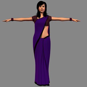 indian girl 3D model