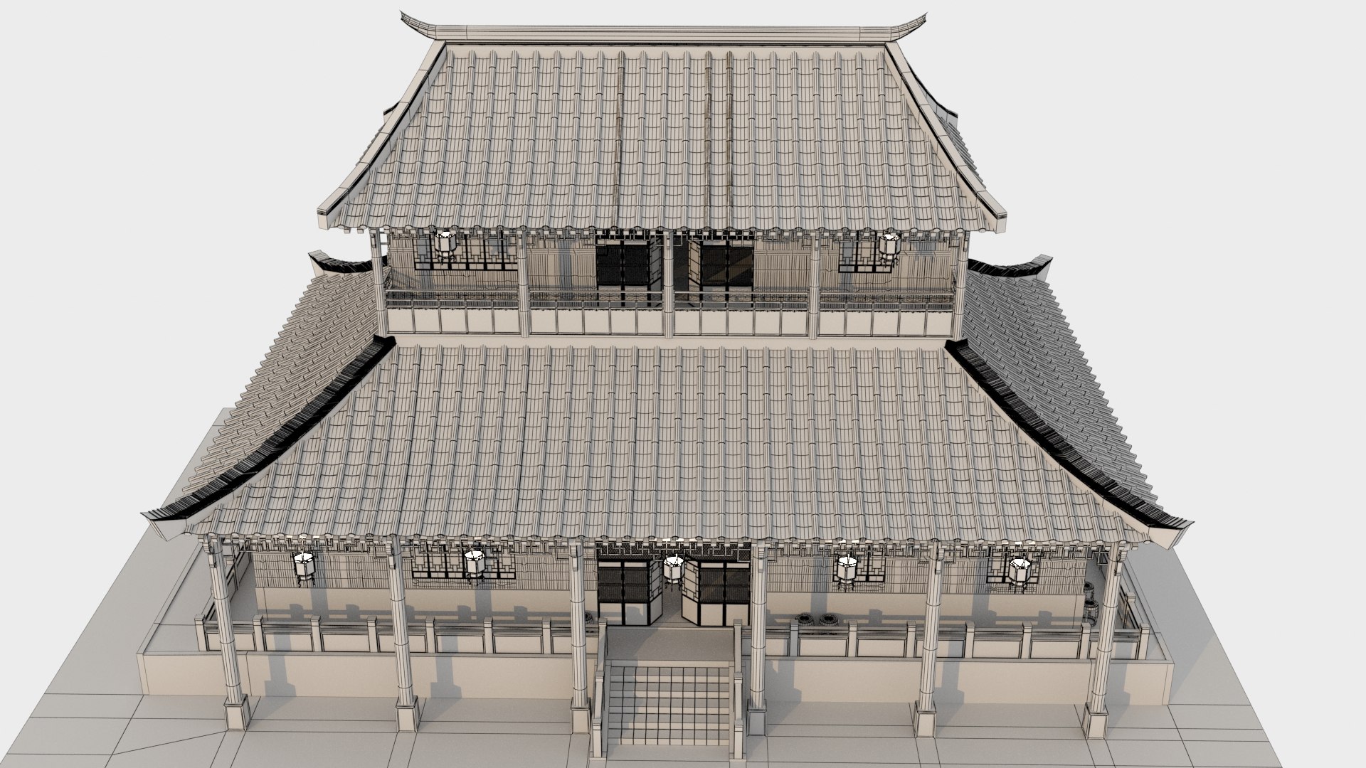 3D Ancient Chinese Building Model - TurboSquid 1329153