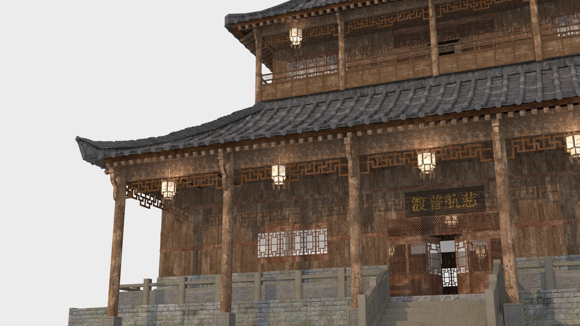 3D Ancient Chinese Building Model - TurboSquid 1329153