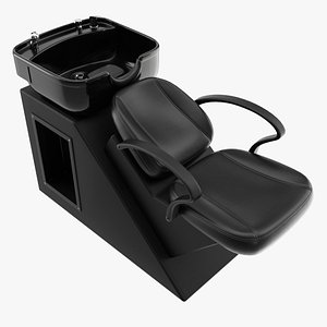 Hairdresser Sink Washing Station with Chair model