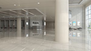 bank lobby 3D model