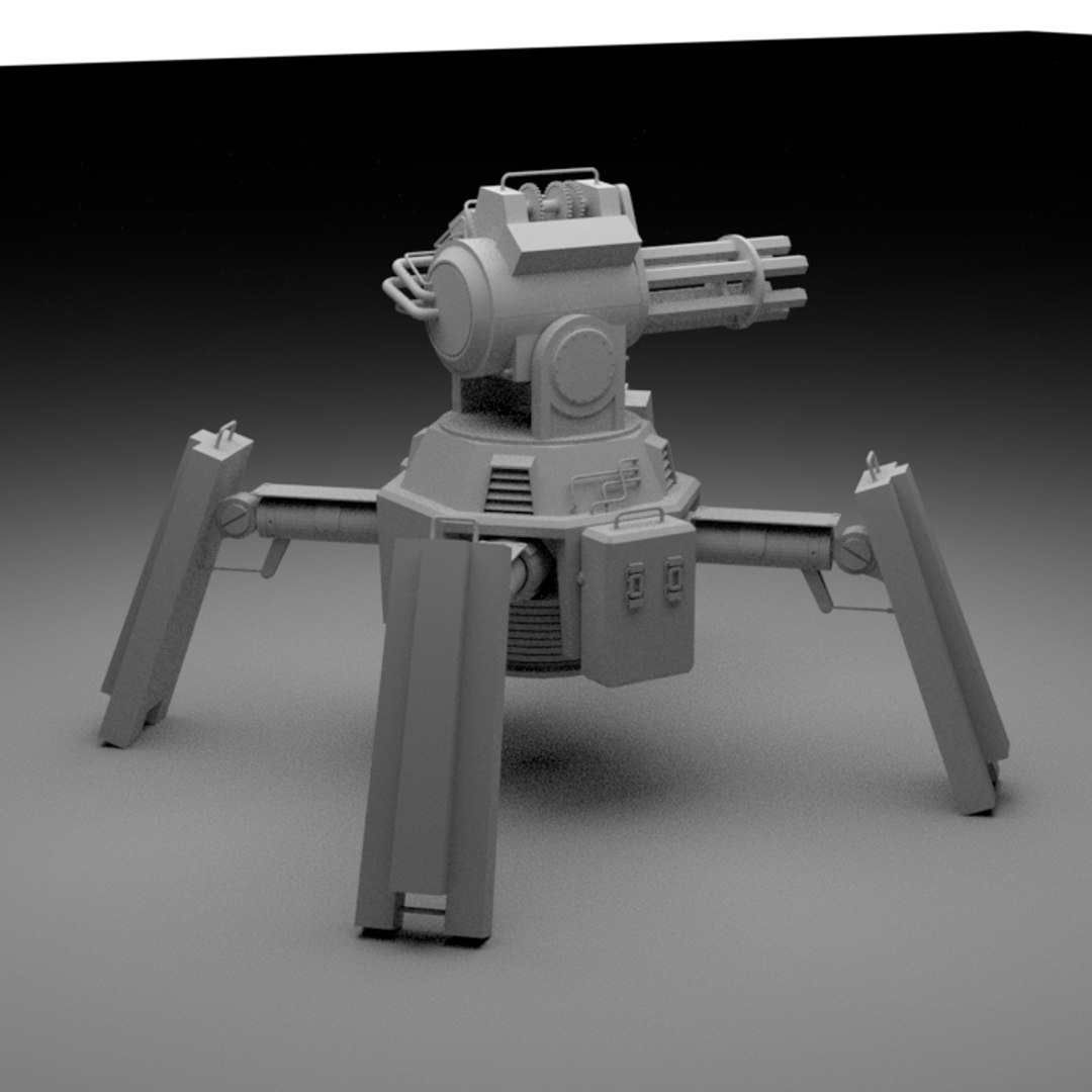 3D Model Turret Rigged - TurboSquid 1512829