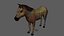 Lowpoly Brown Horse animato per giochi VR AR