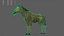 Lowpoly Brown Horse animato per giochi VR AR