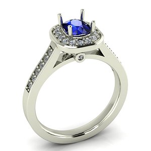3D gift ring gem model